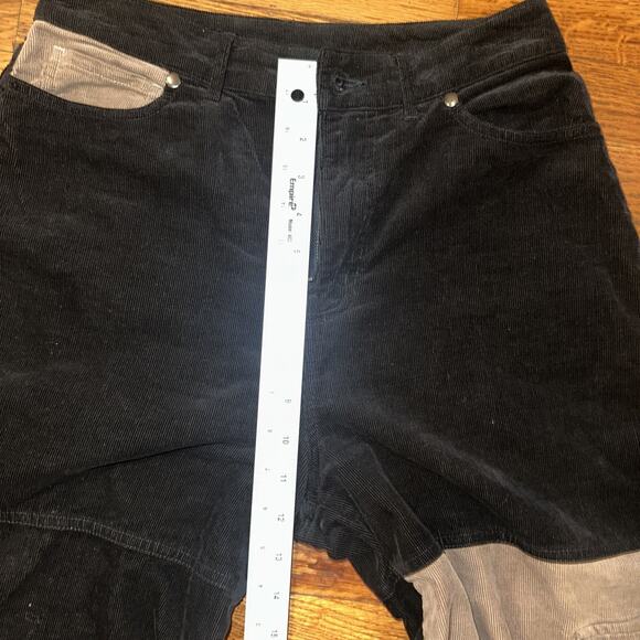 Hot Topic Corduroy Pants Black And Tan Women’s Size 5 Baggy - Picture 10 of 13